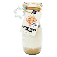 Backmischung im Glas " Spekulatius Sterne " mit Ausstechform