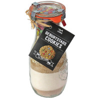 Backmischung im Glas Geburtstags Cookies