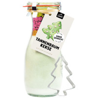 Backmischung im Glas für Plätzchen " Tannenbaum Kekse "